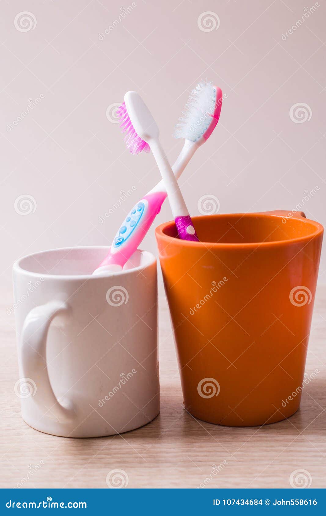 A toothbrush cup stock photo. Image of health, dental 107434684