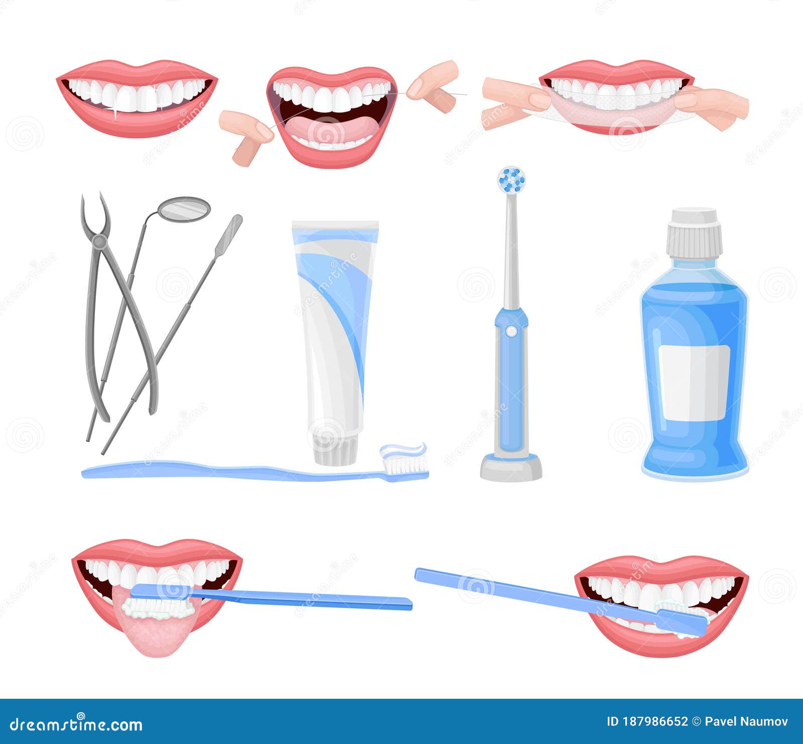 Toothbrush and Toothpaste for Oral Hygiene with Teeth Brushing ...