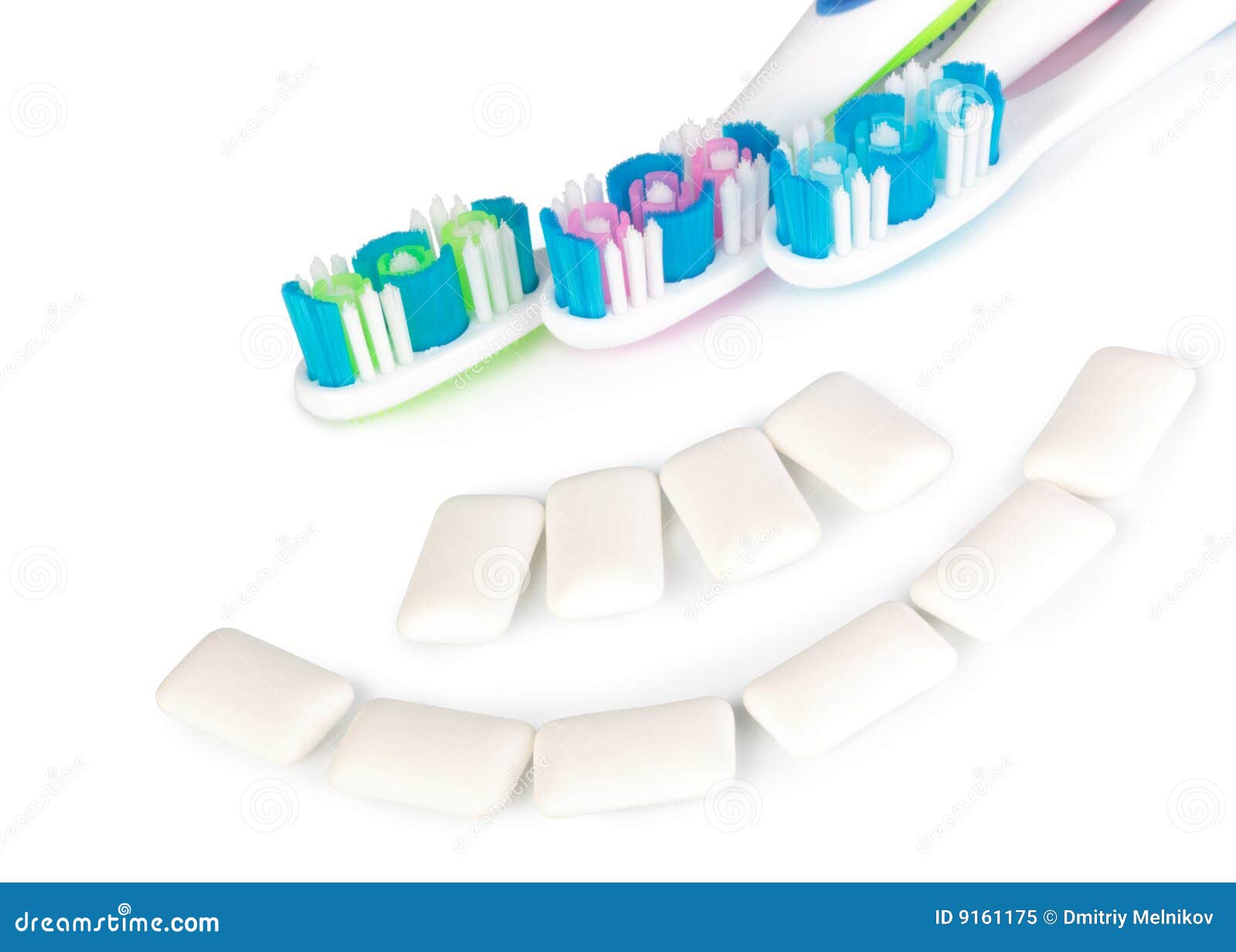 Toothbrushes and Chewing Gum Stock Image Image of health, pile 9161175