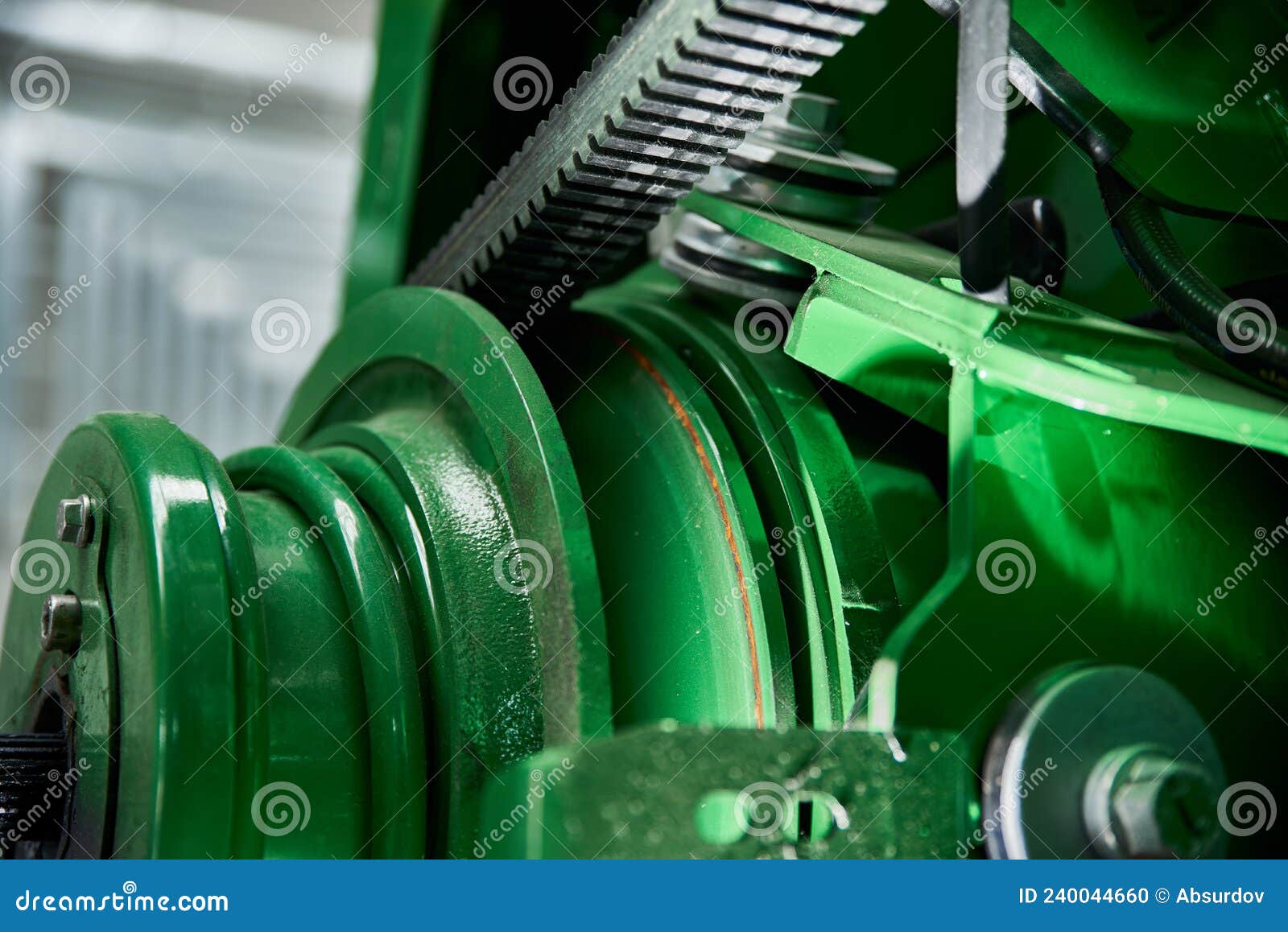 Toothed Belt of a Belt Drive on a Tractor Stock Photo Image of belt