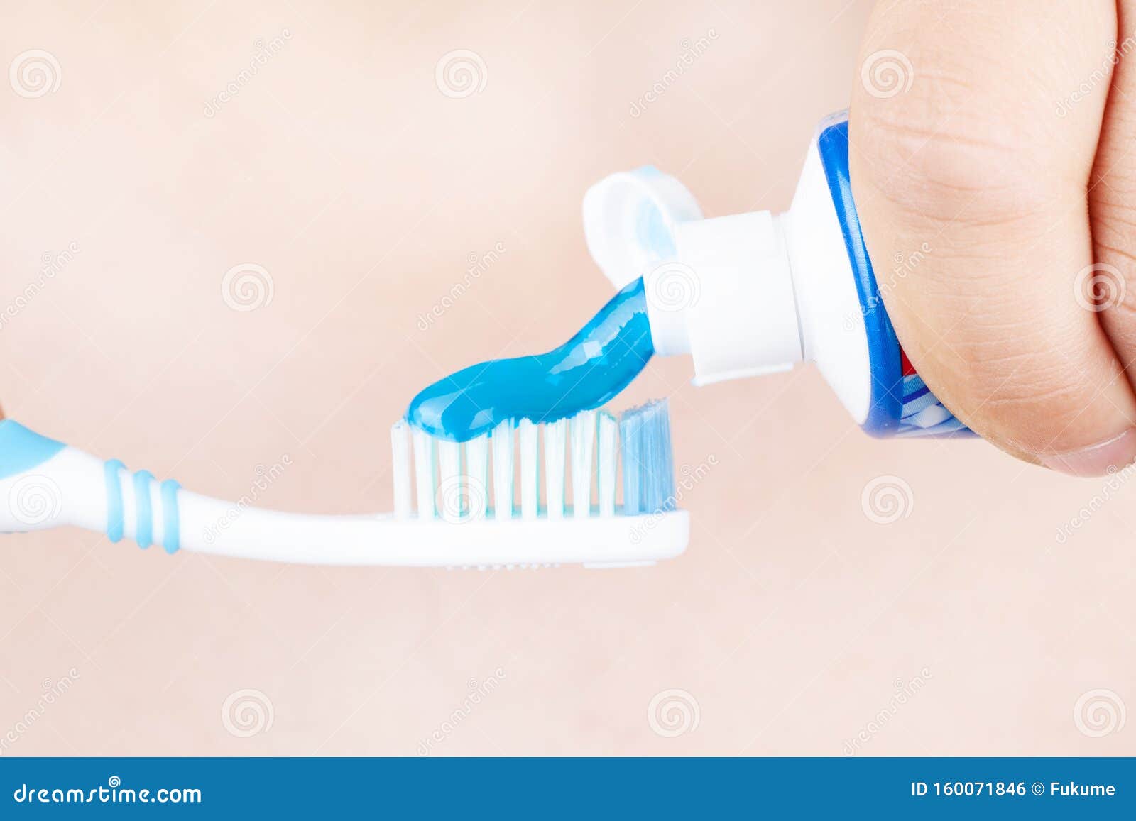 Toothpaste is Applied To the Toothbrush,concept Tooth Brushing Stock