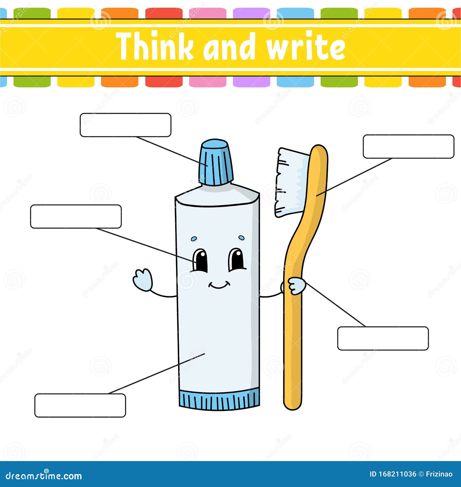 Toothpaste. Think And Write. Body Part. Learning Words. Education