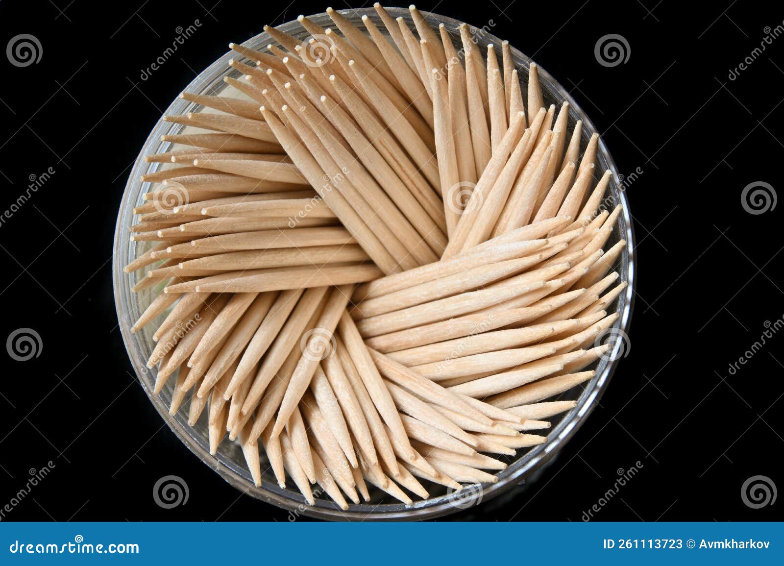 Toothpicks On Dark Background Like Explosion Stock Photo