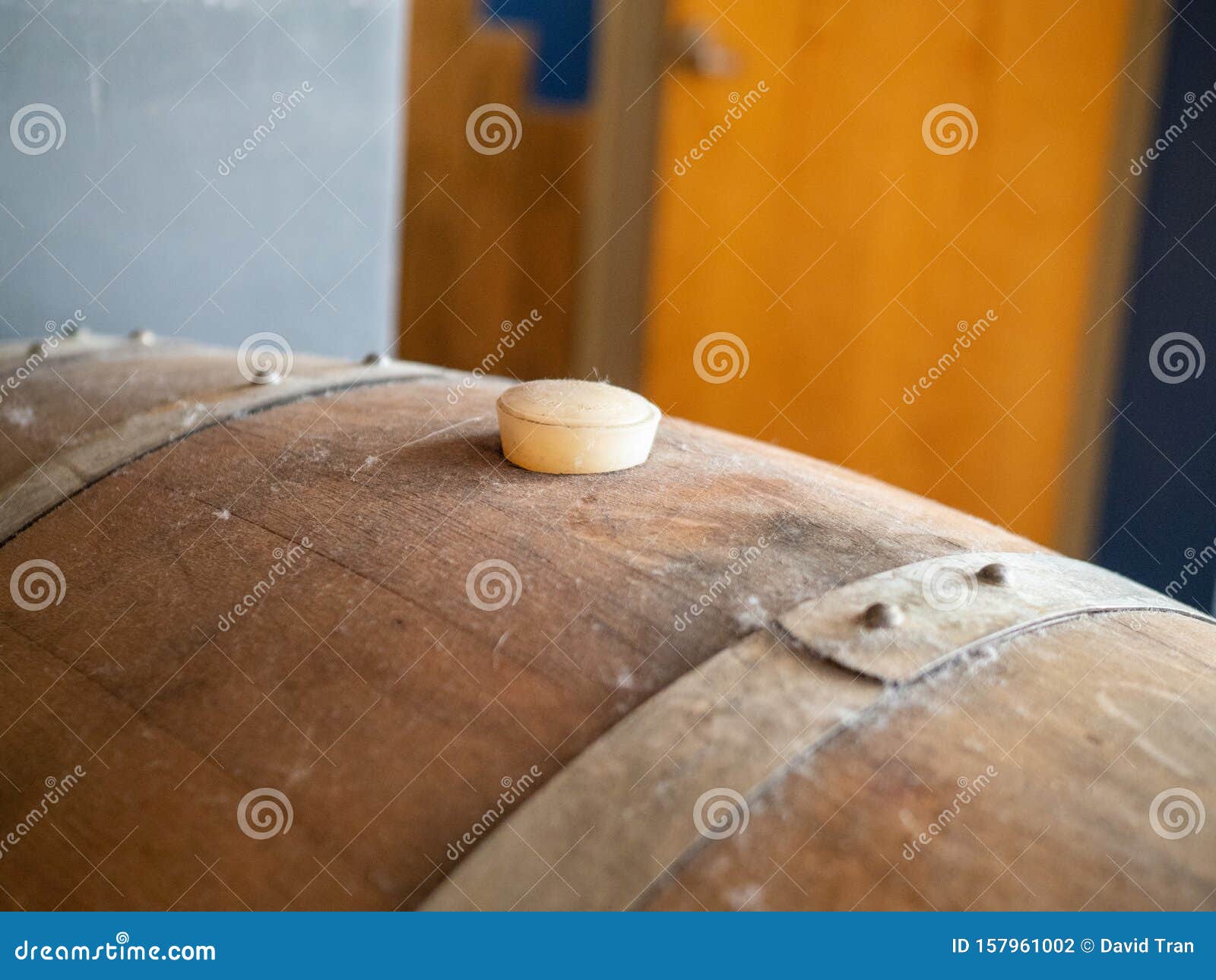 Top of Barrel Aged Wine Barrel Stopper Cork Plug in Winery Stock Photo -  Image of stopper, storage: 157961002