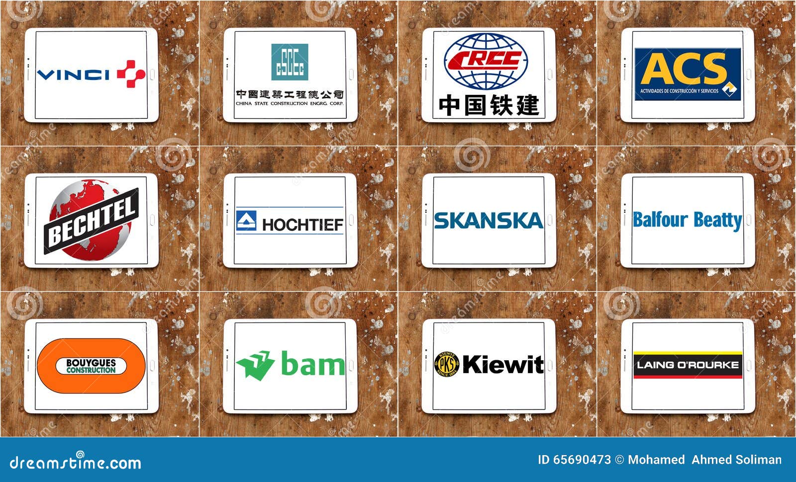 Top Biggest Construction Companies Logos and Icons Editorial Stock