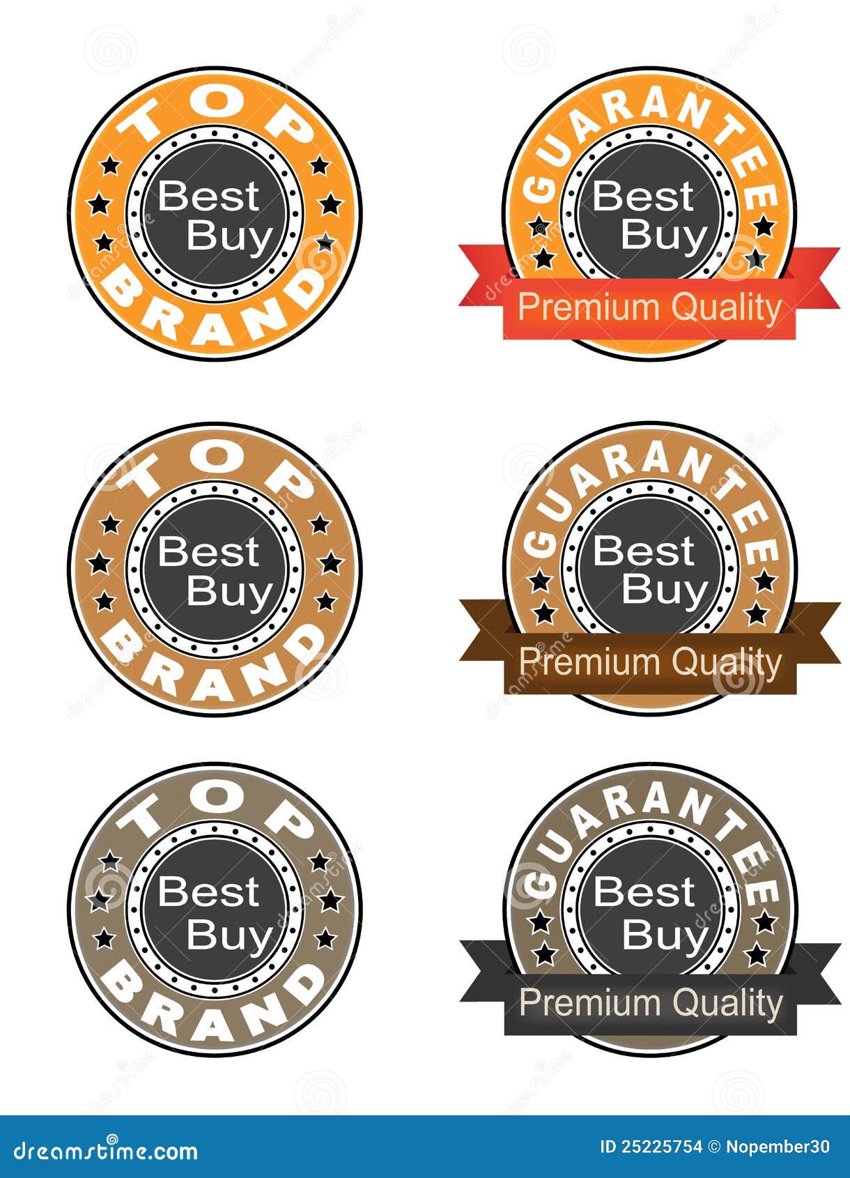 Top Brand Quality labels stock vector. Illustration of buyer 25225754