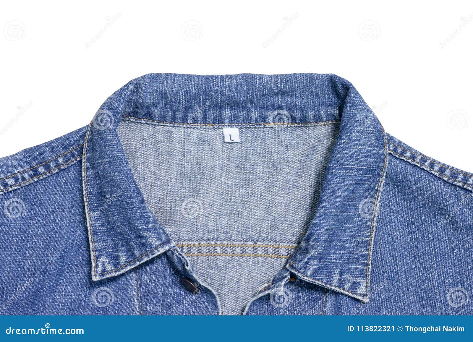 Top of Collar Jean jacket. stock image. Image of lifestyle 113822321