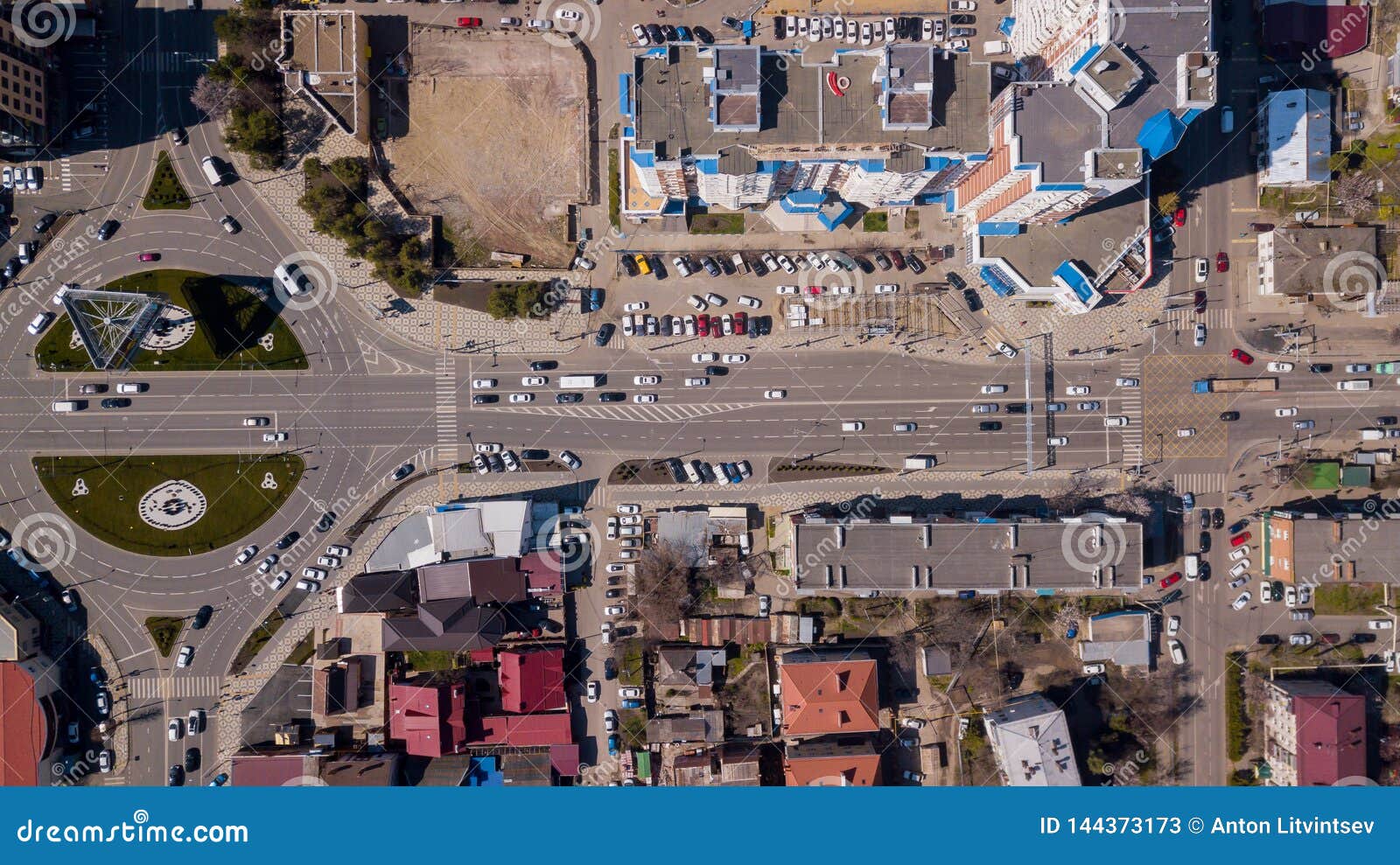 Top Down View City Road with Cityscapes Stock Image - Image of downtown