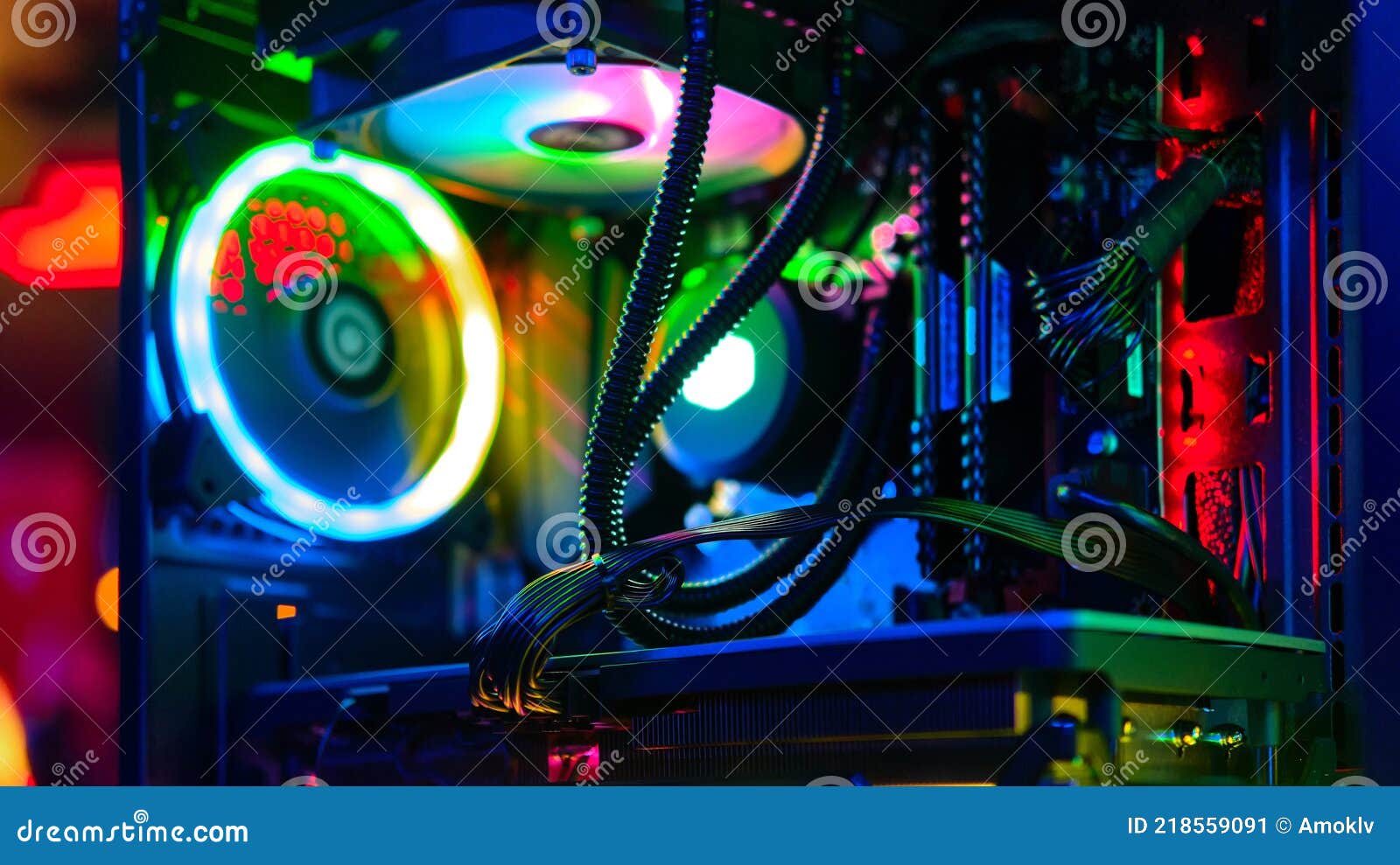 Topend System Unit for Gaming Computer Close Up Stock Image Image of