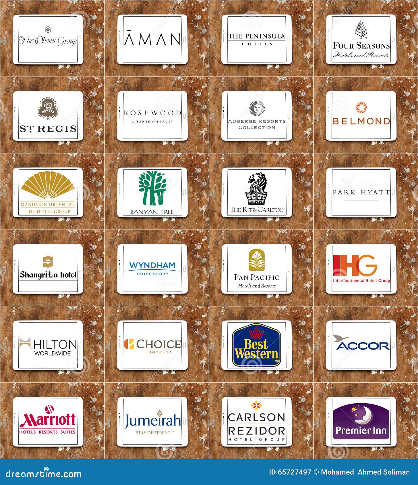 Top Famous Hotel and Resort Chains Brands and Logos Editorial