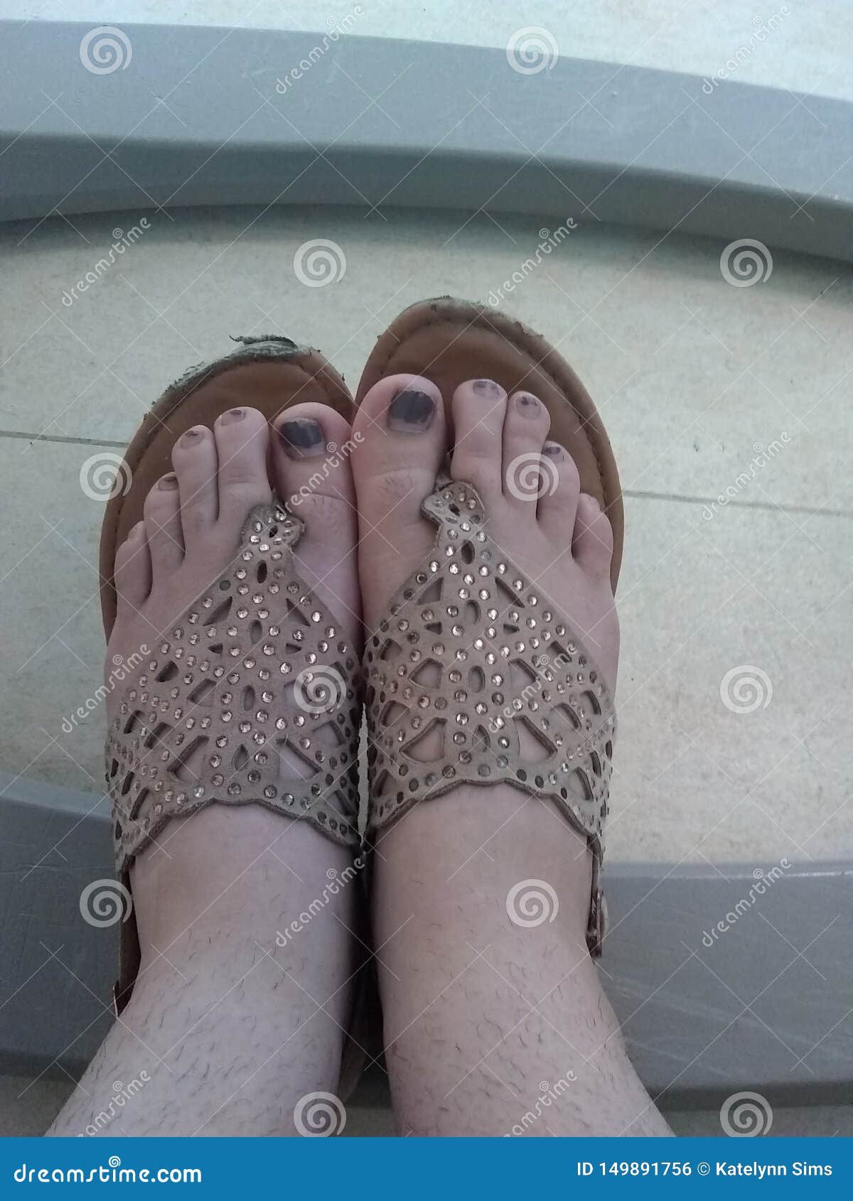 Top of Foot in sandals stock photo. Image of feet, sandals - 149891756