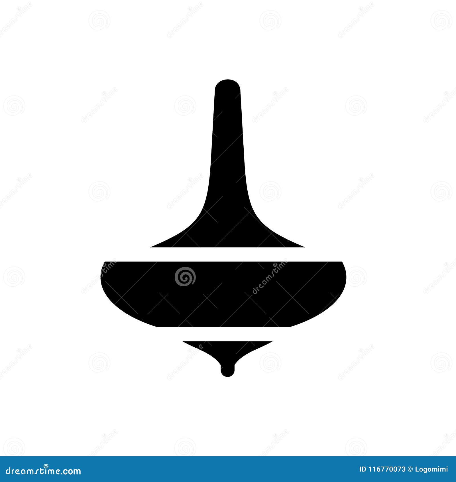 Gasing Traditional Wooden Spinning Top Vector Illustration ...