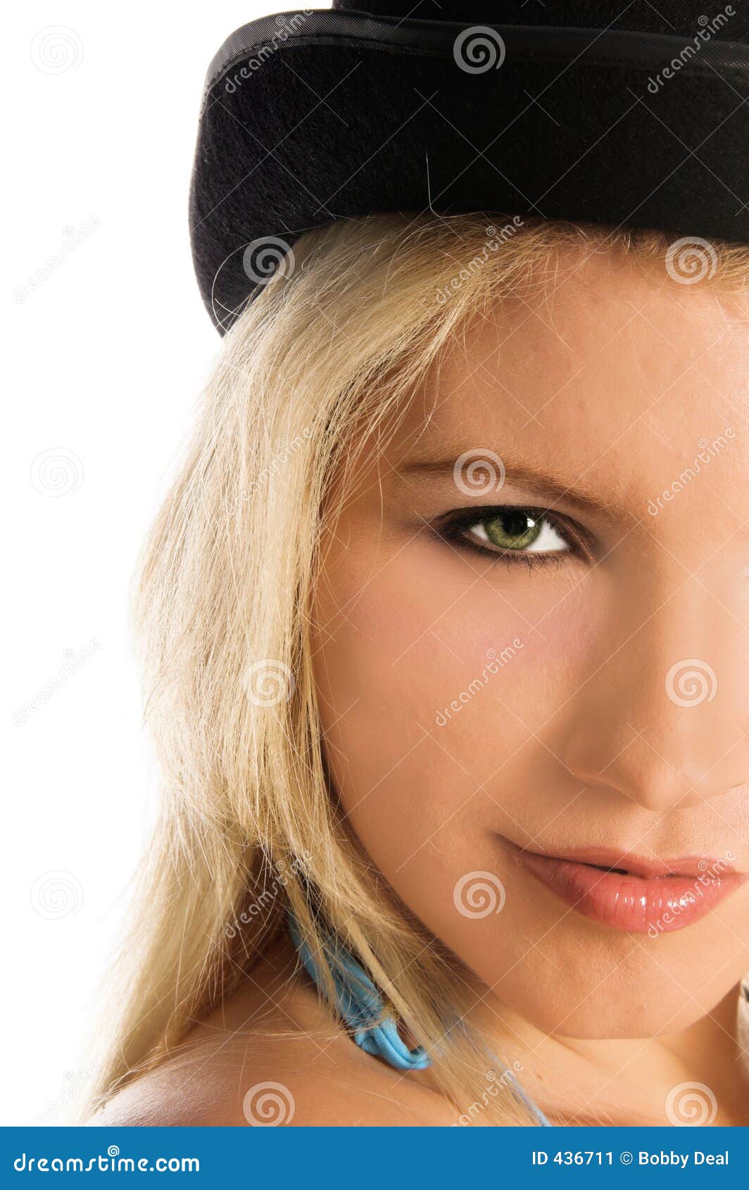 Top Hat Bikini Girl stock image. Image of swim, wear, beach 436711