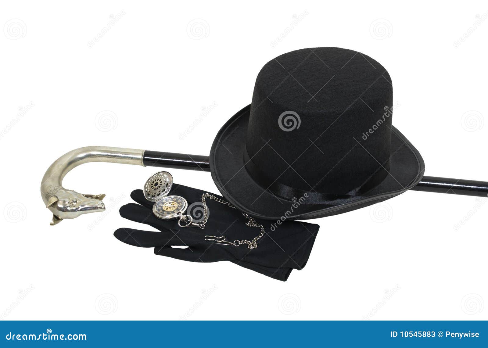 Top hat and cane stock image. Image of standard, formal 10545883