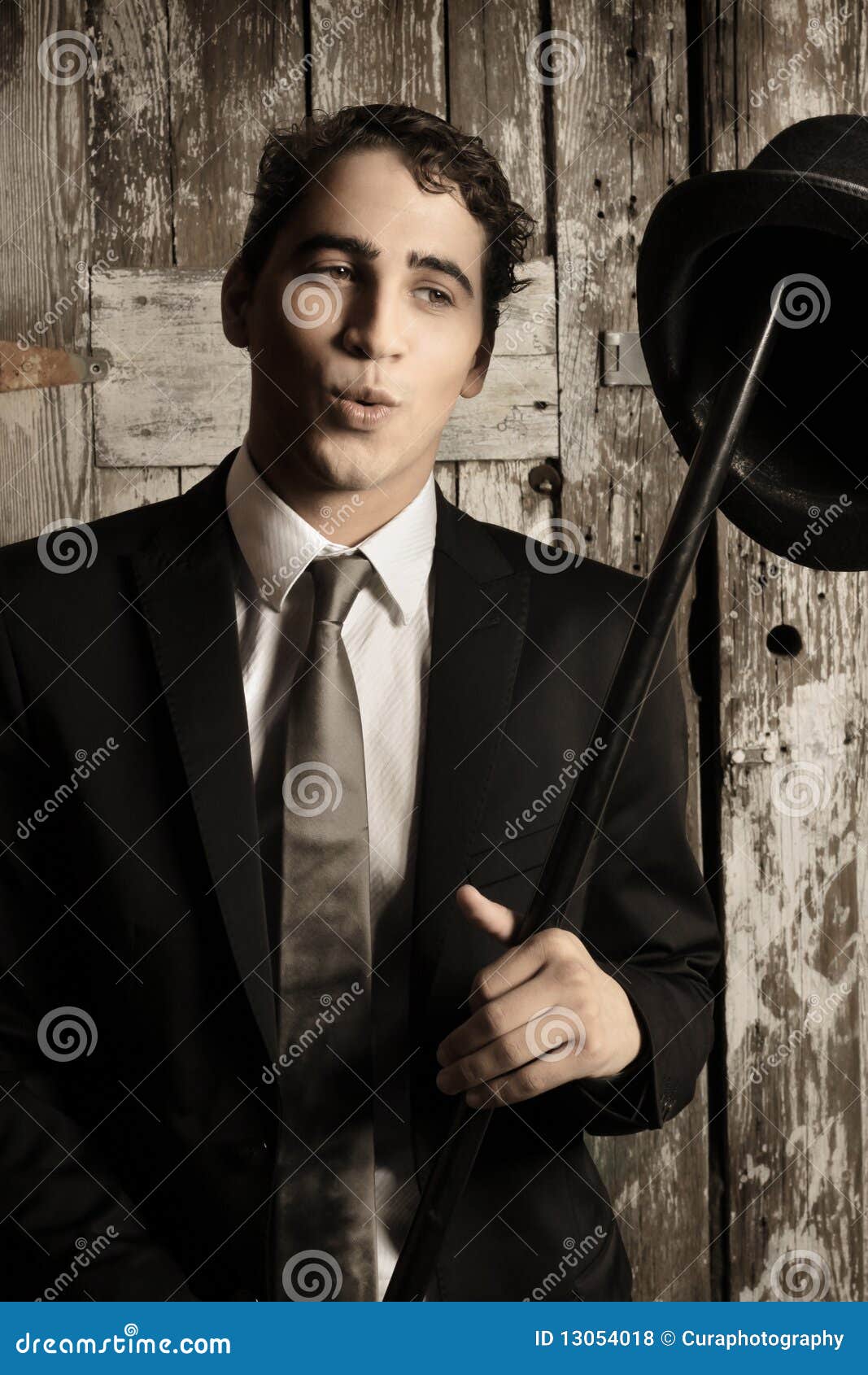 Top hat and cane stock photo. Image of male, model, formal 13054018