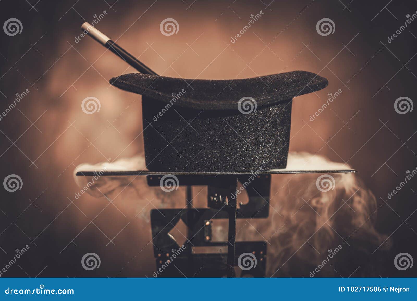 Top hat and a magic wand stock photo. Image of vintage 102717506