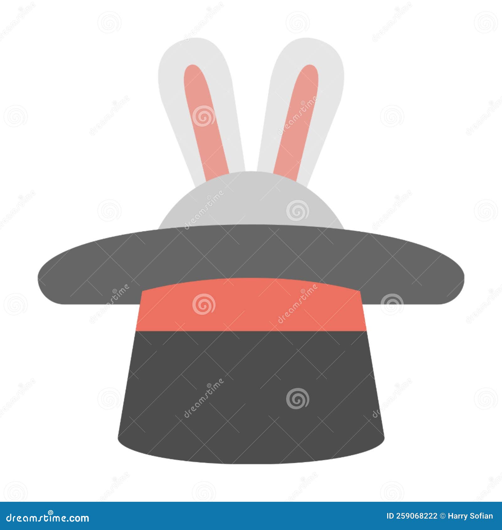 Top hat rabbit stock illustration. Illustration of background 259068222