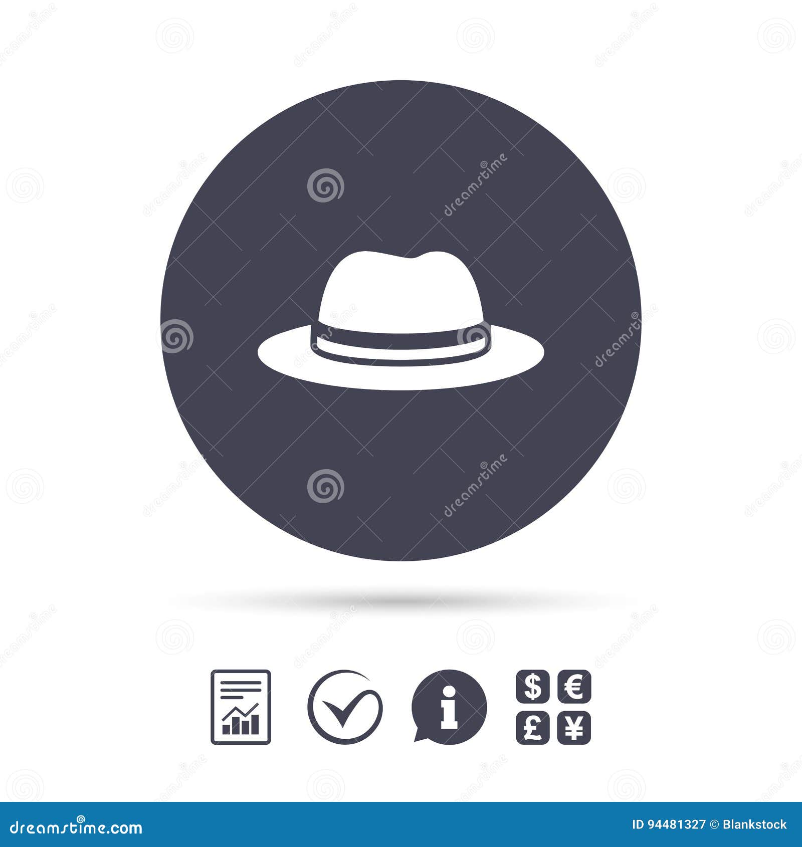 Top Hat Sign Icon. Classic Headdress Symbol Stock Vector - Illustration ...