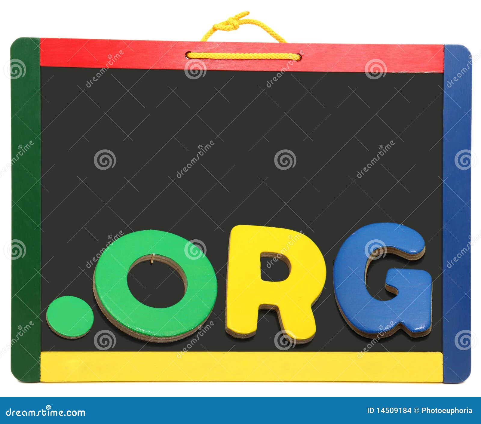 Top Level Domain Dot ORG on Chalkboard Stock Photo Image of green