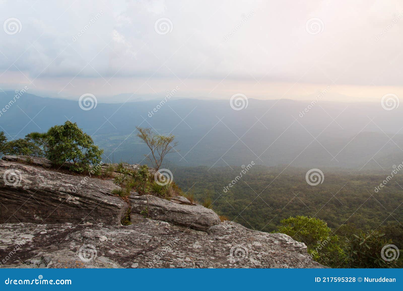 Top of a Mountain View, Cliff Edge with Mountain Stock Photo Image of