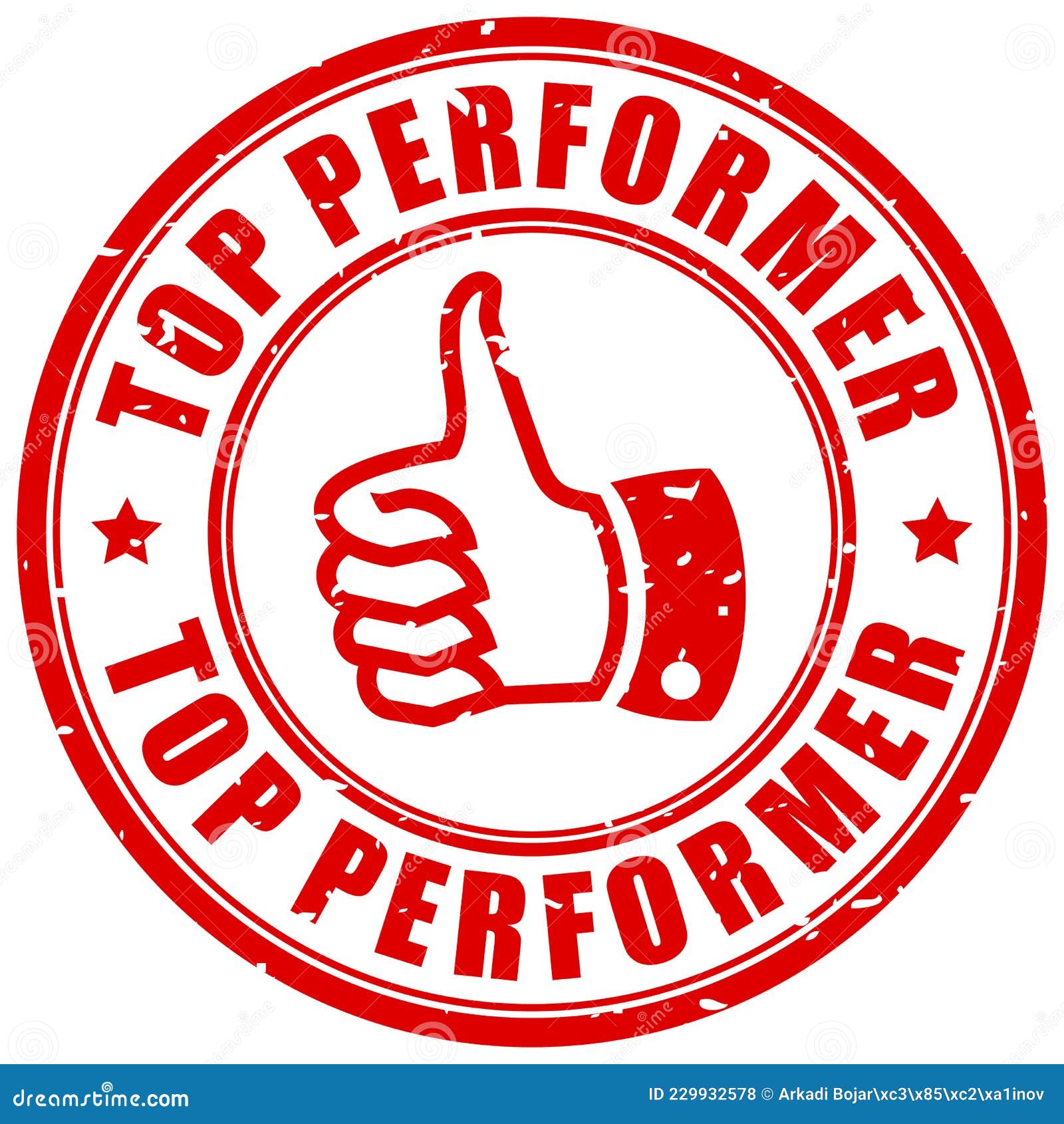 Top performer rubber stamp stock vector. Illustration of logo 229932578
