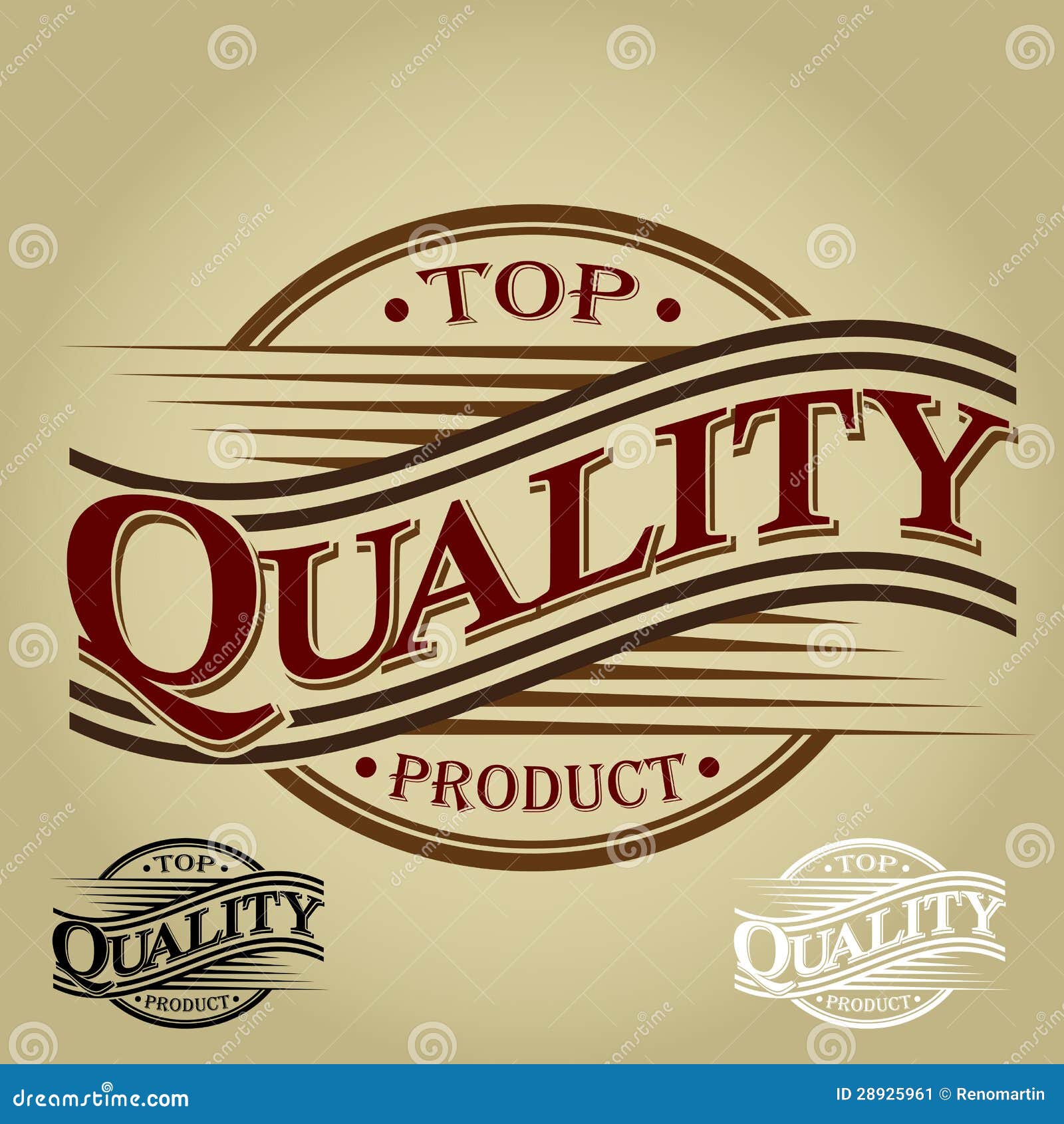 Top Quality Product Vintage Seal Stock Vector Illustration of round