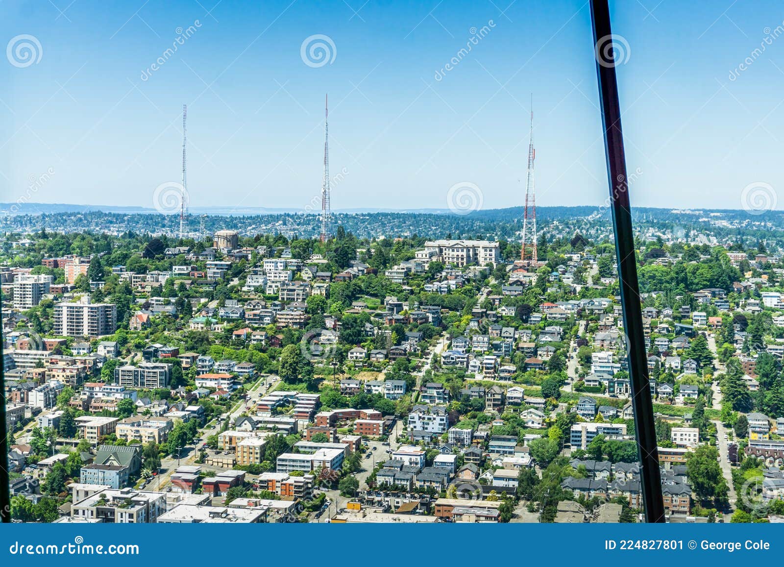 Top of Queen Anne stock image. Image of homes, seattle 224827801