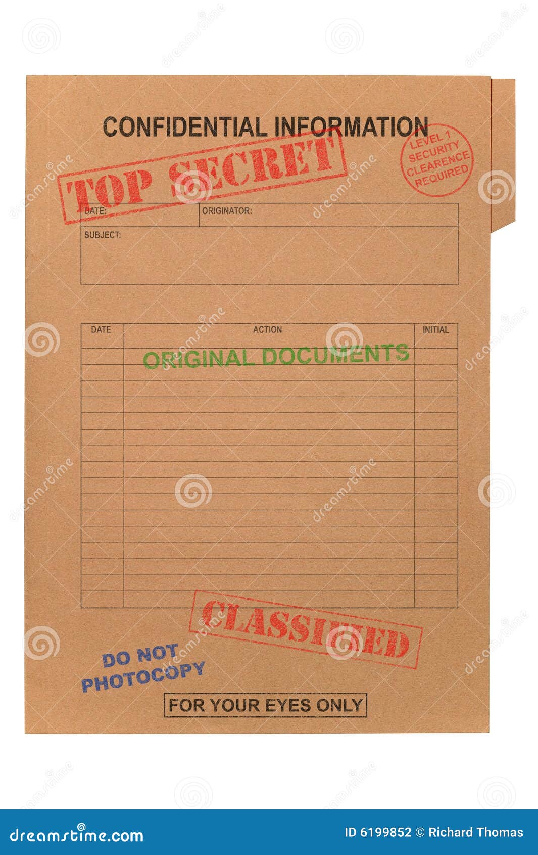 top secret confidential file