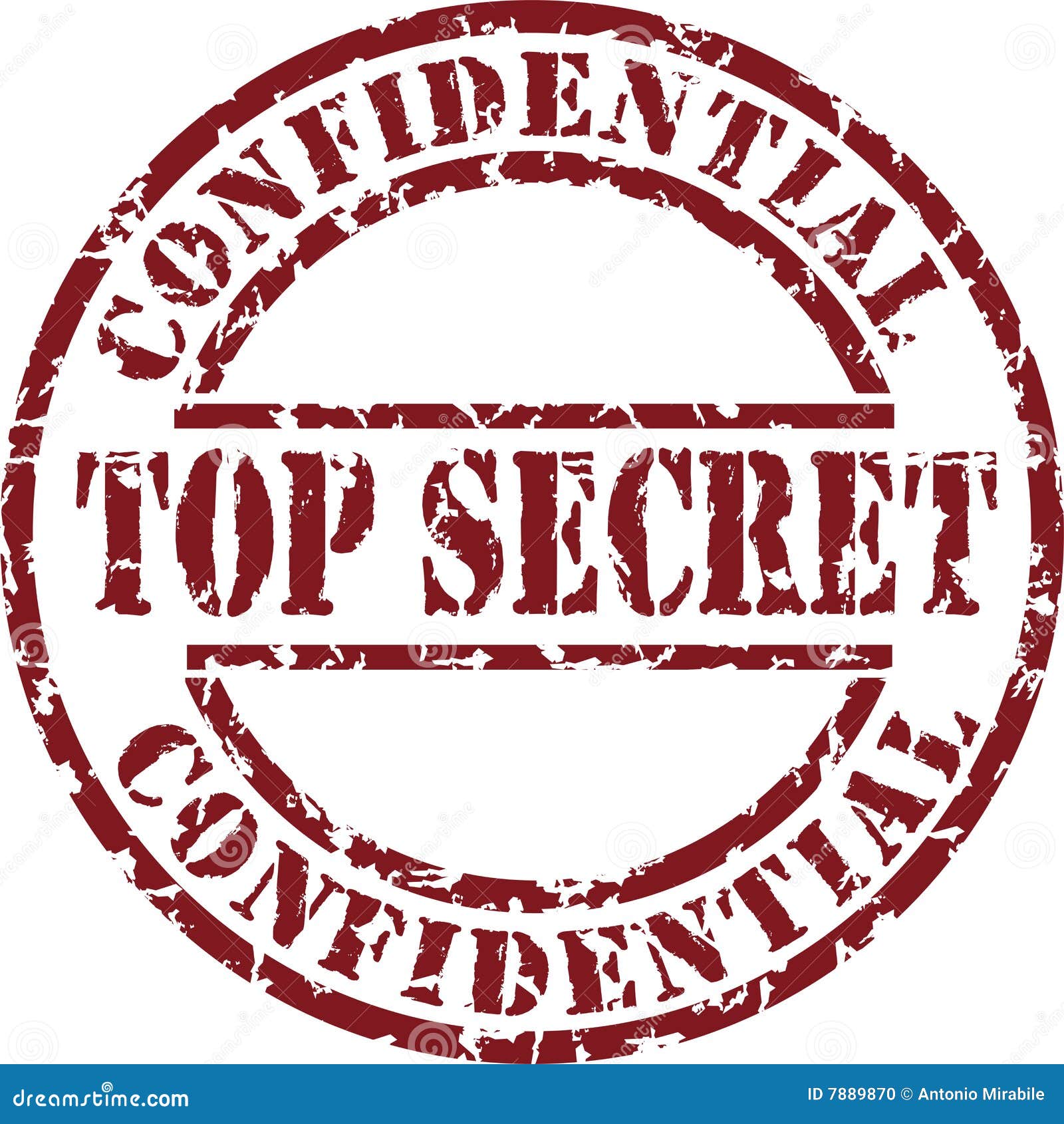 Top secret stamp stock of ticket -