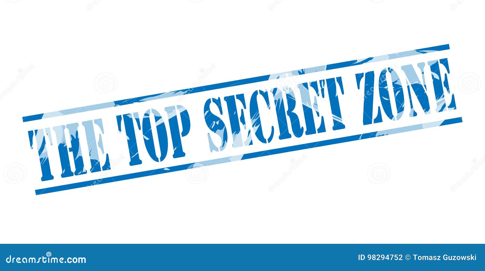 The Top Secret Zone Blue Stamp Stock Illustration - Illustration of ...