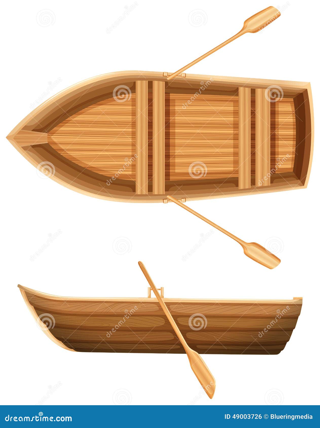 Top And Side View Of A Boat Stock Vector - Image: 49003726