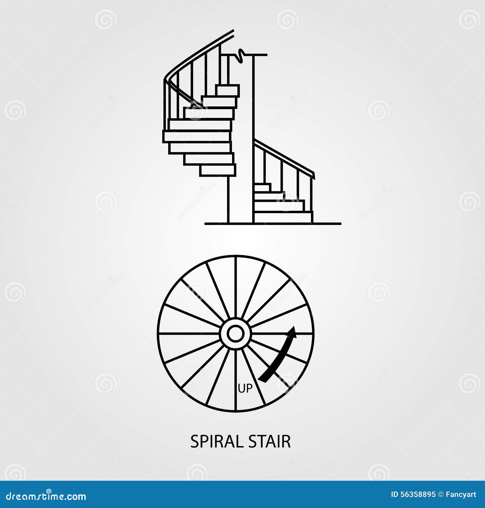 Spiral Stairs Top View Stock Illustrations – 71 Spiral Stairs View Stock Illustrations, Clipart - Dreamstime