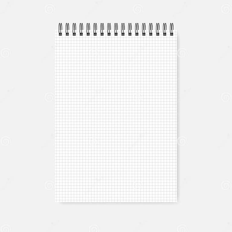 Top Spiral Grid Lined A4 Notebook Squared Paper Note Pad, Mockup