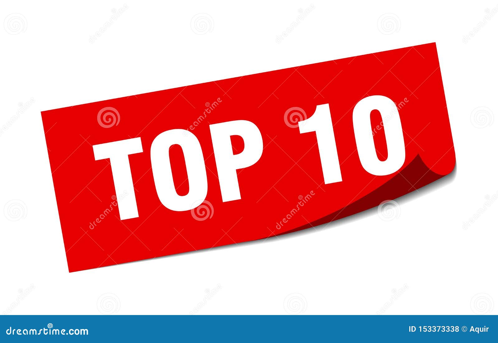 Top 10 sticker. stock vector. Illustration of notice 153373338