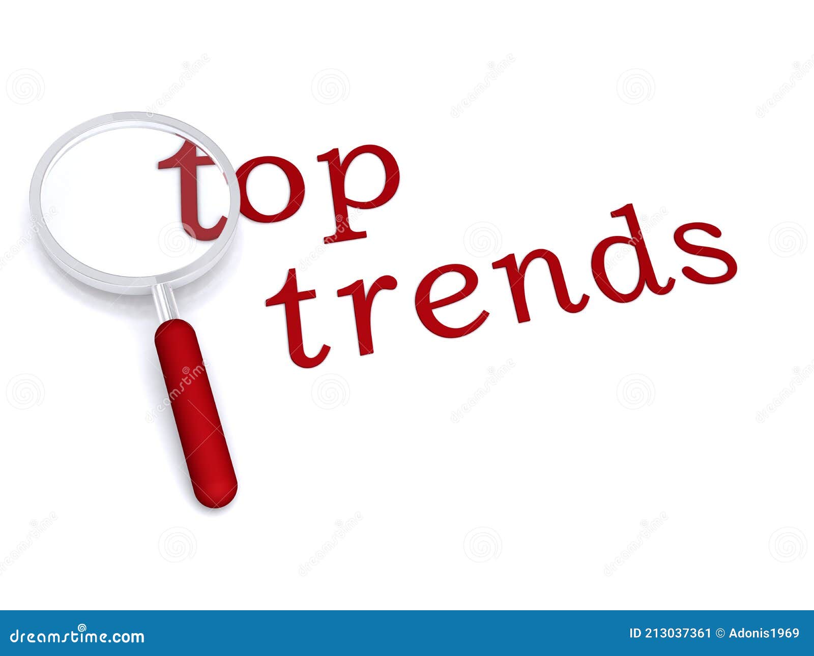 top trends with magnifying glass