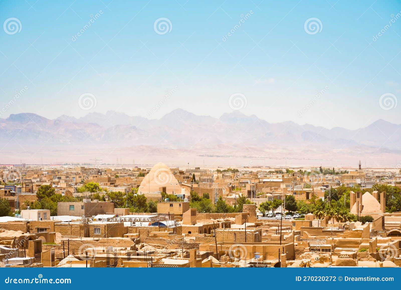 Top View of the Ancient City of Maybod. Iran Stock Photo - Image of