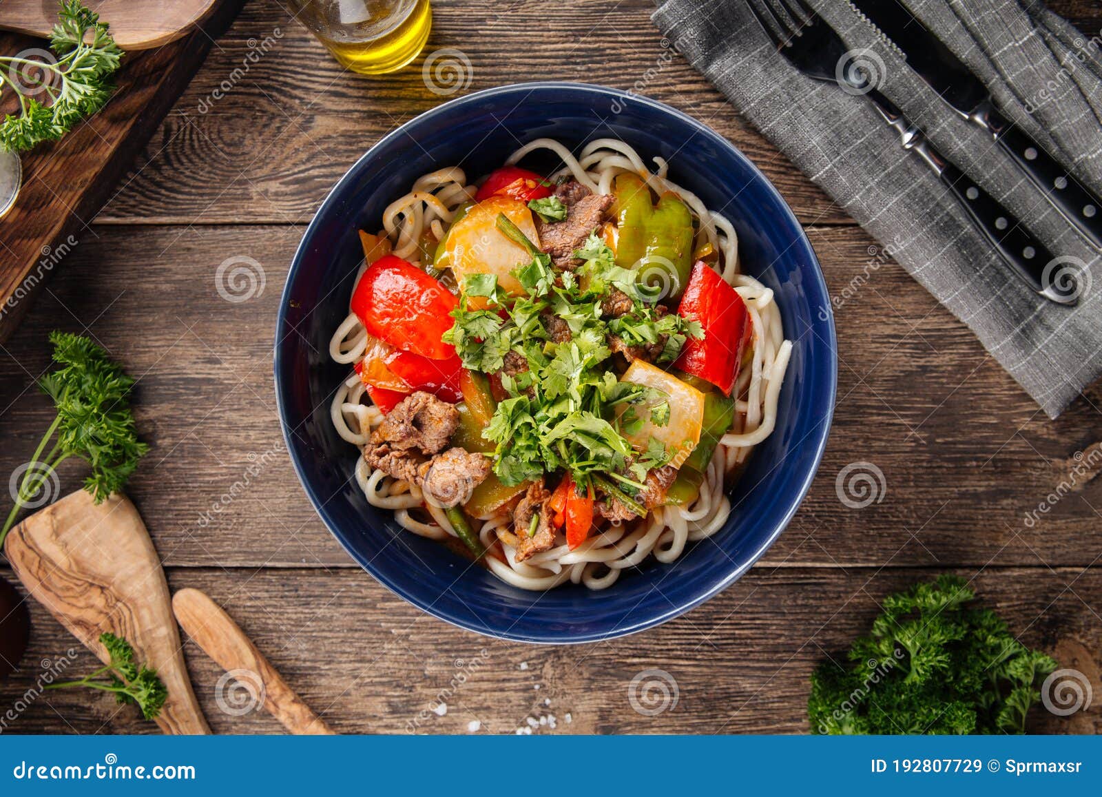 asian uyghur cuisine dish guiru laghman noodles