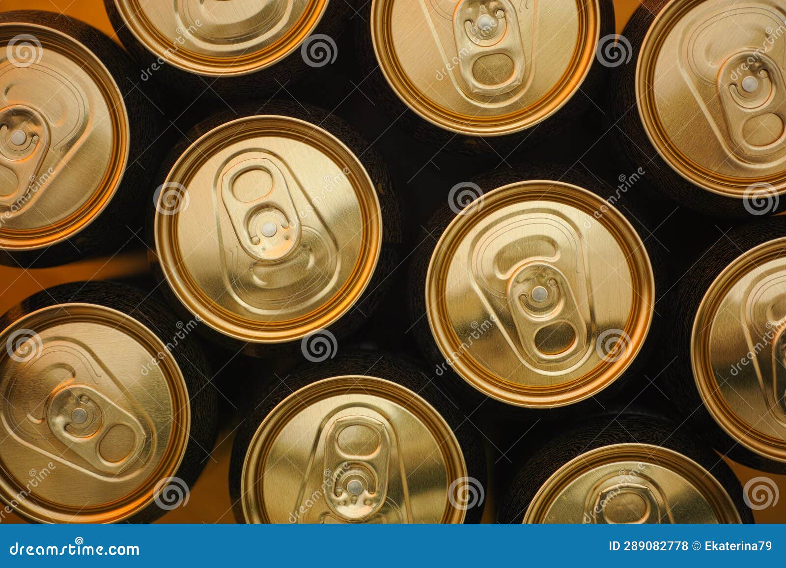 Top view of beer cans stock photo. Image of pack, alcohol 289082778