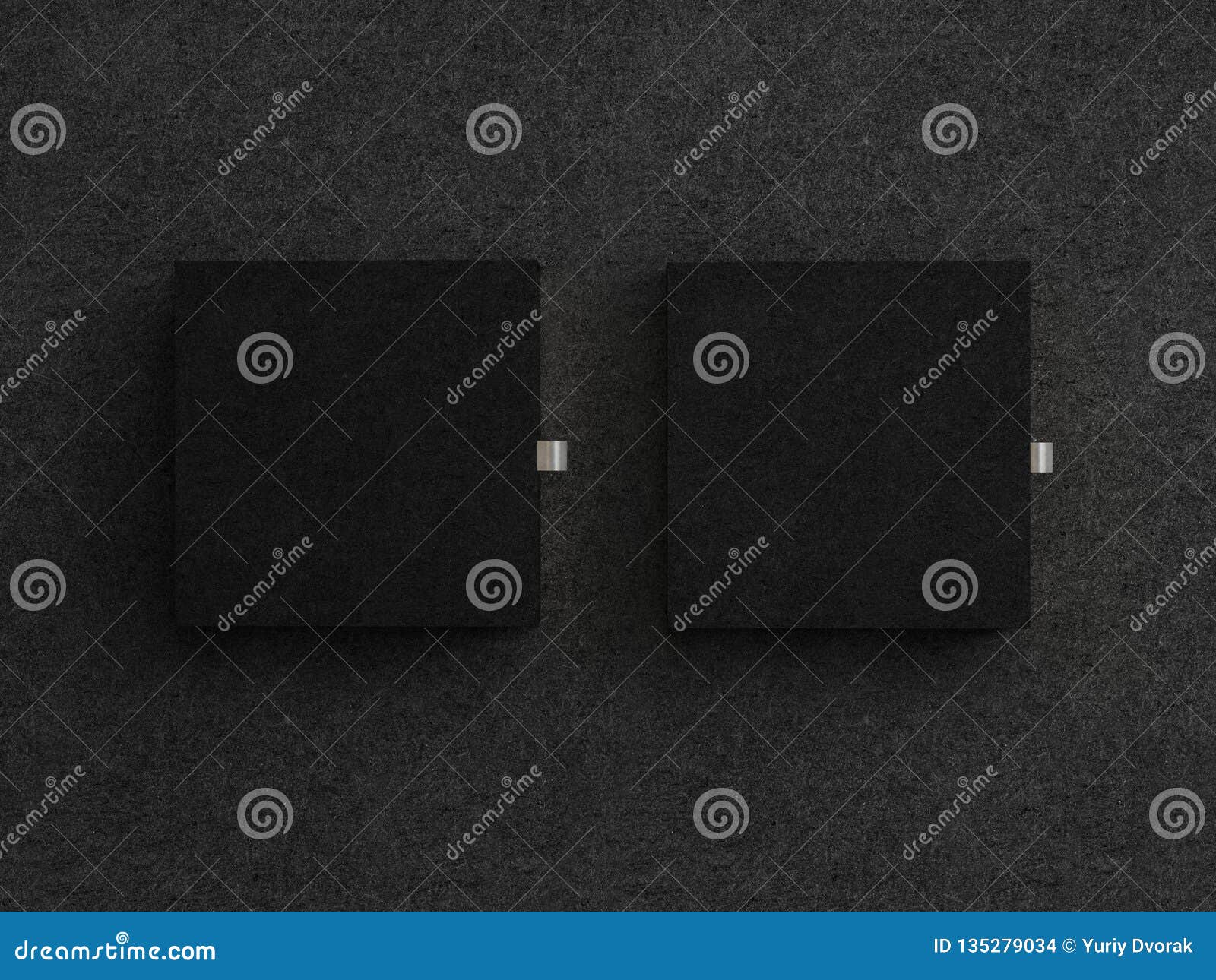 Download Top View Black Gift Box Mockup On Black Paper Background ...