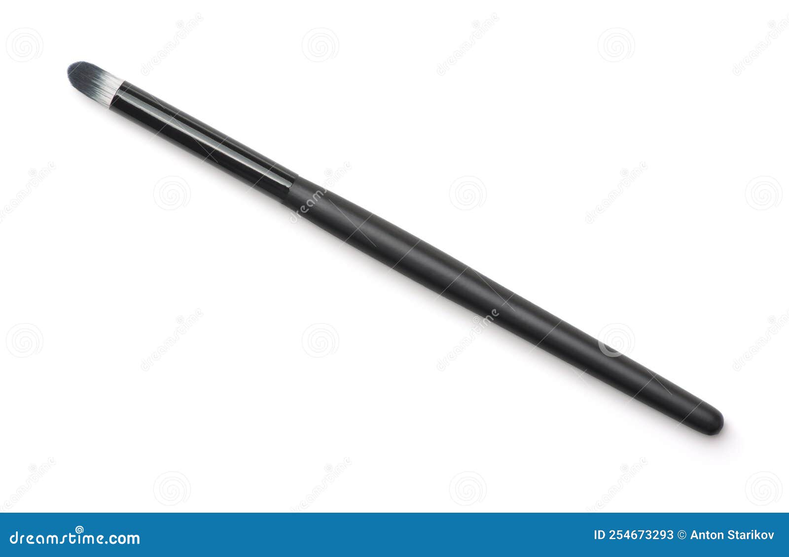 Top View of Black Thin Makeup Brush Stock Image Image of beauty