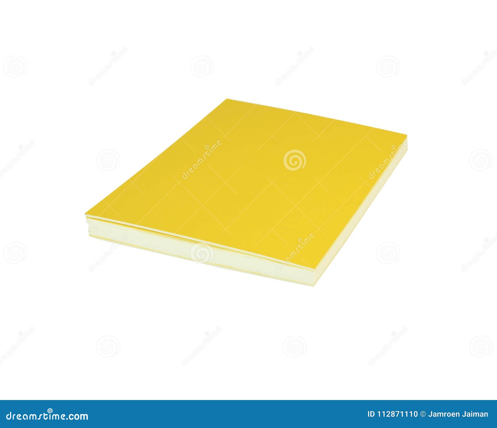 Top View of Blank Book on White Background Stock Photo Image of