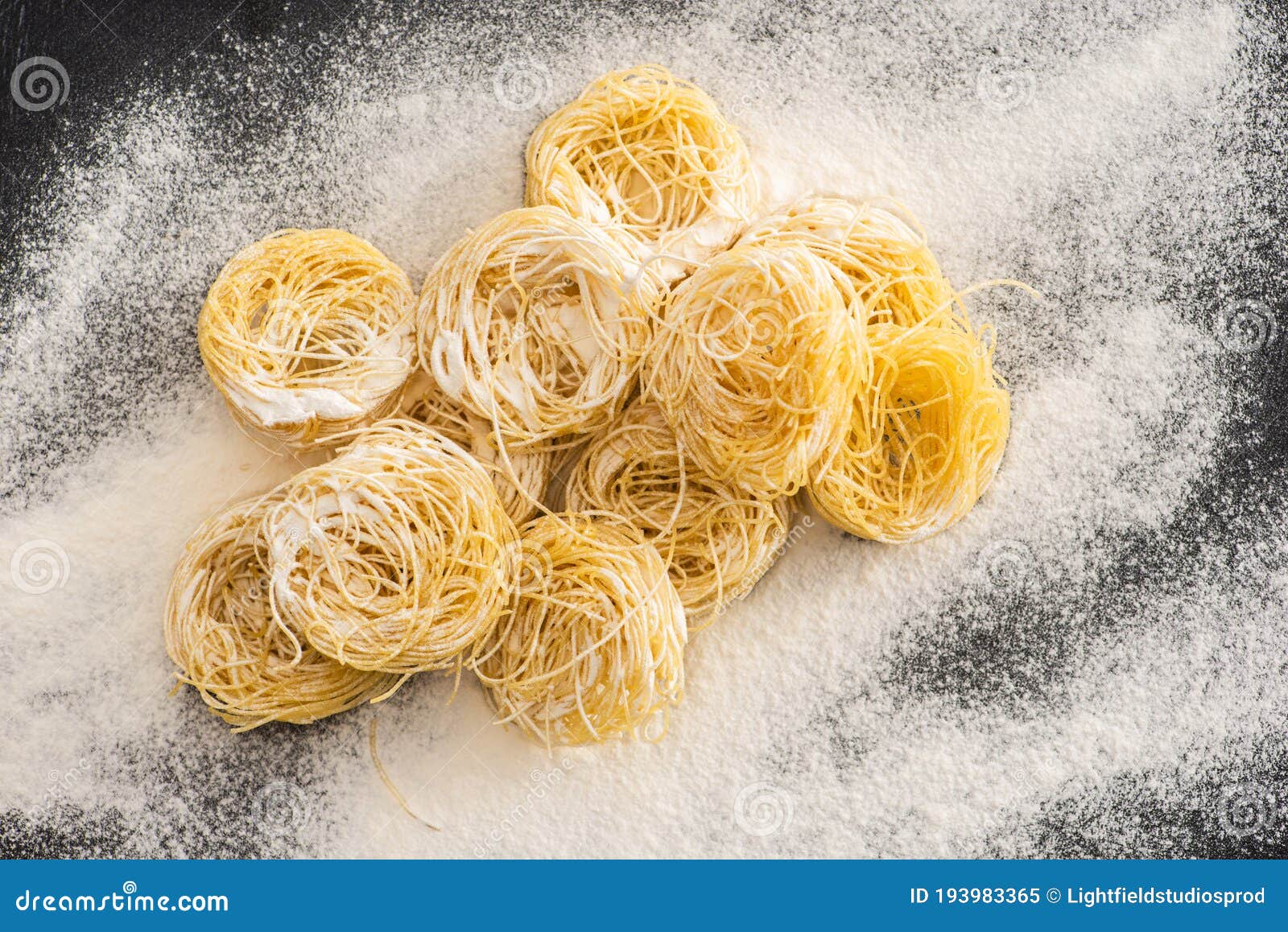 Top View of Capellini Pasta in Stock Image Image of tasty, cooking 193983365