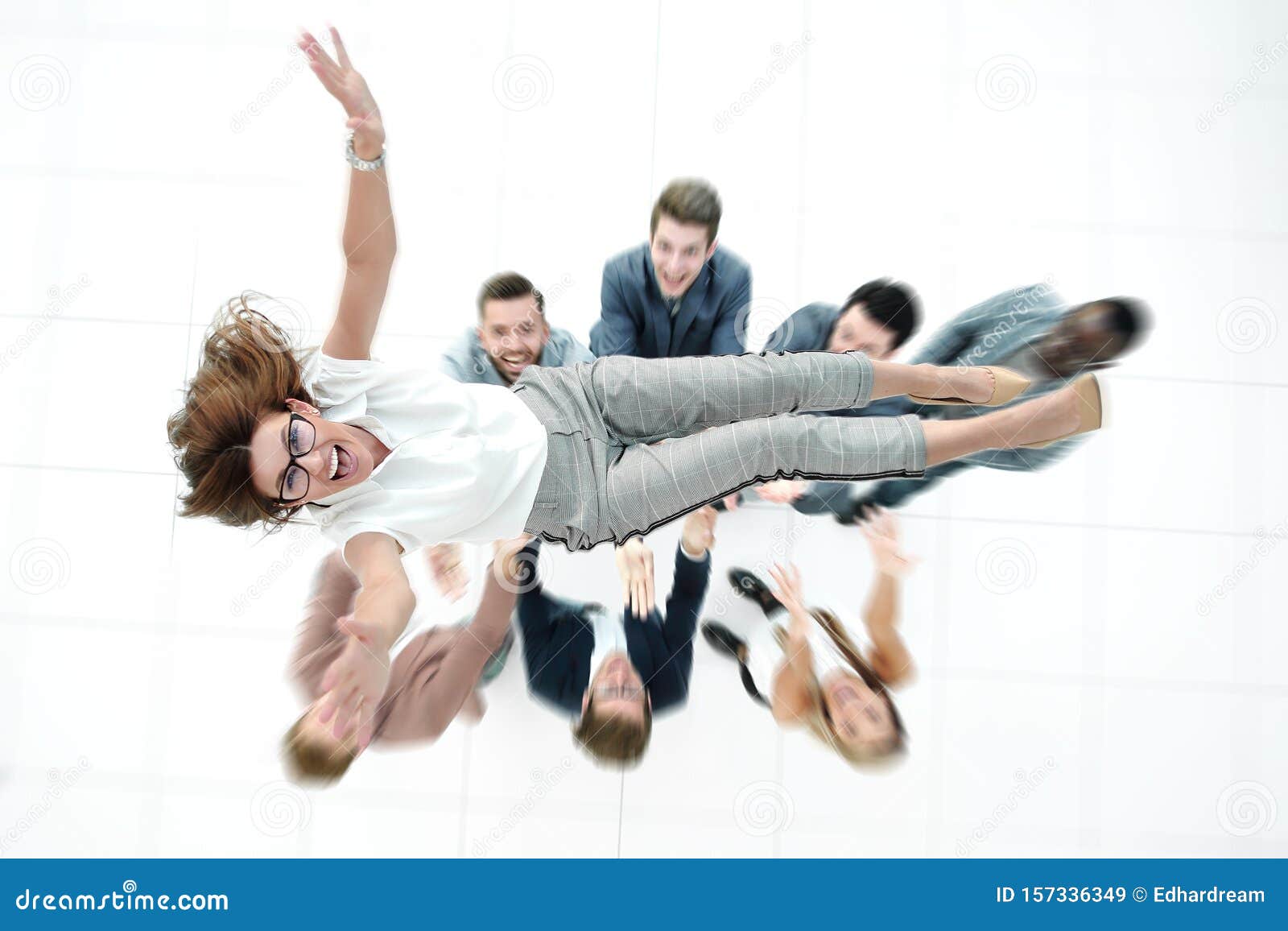 Top View.colleagues Throws the Project Manager Stock Image Image of