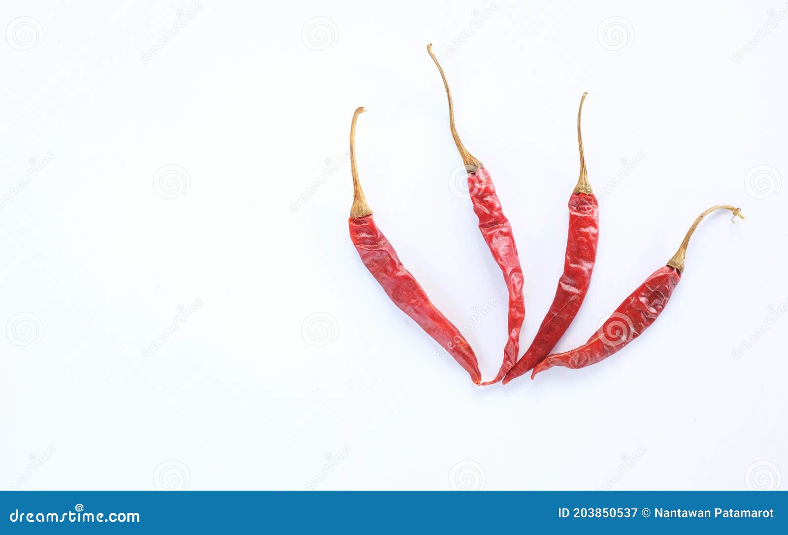 collection red dried hot chili peppers isolate on white background