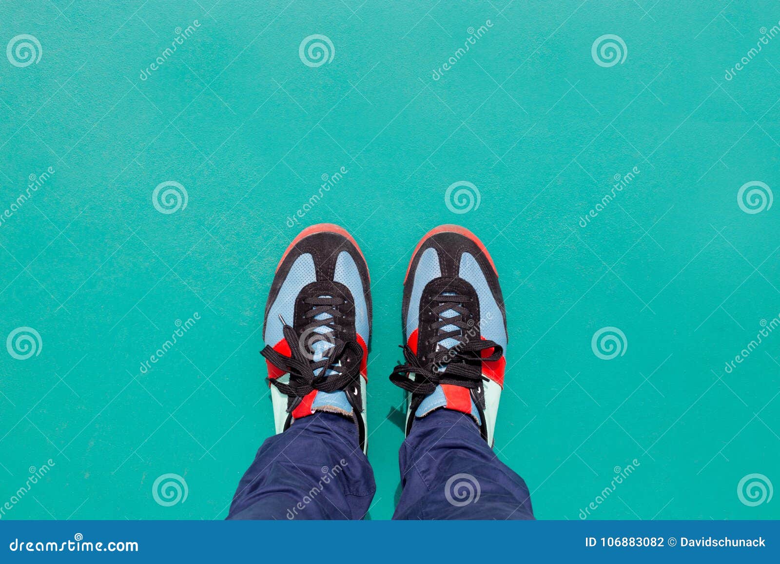 Download Top View Of Colored Sneakers Stock Photo - Image of pair ...