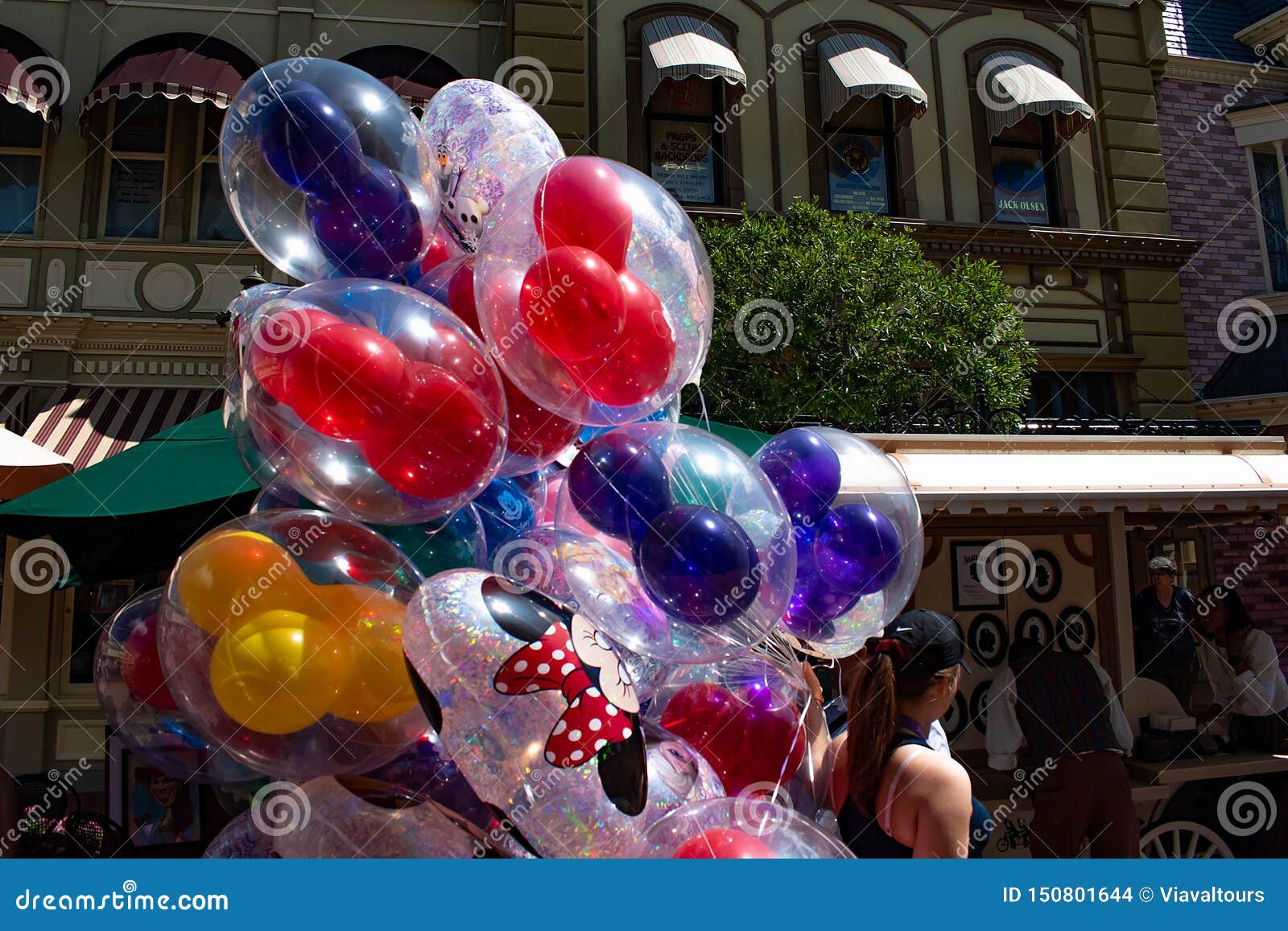 Top View Of Colorful Mickey Balloons In Magic Kingdom At
