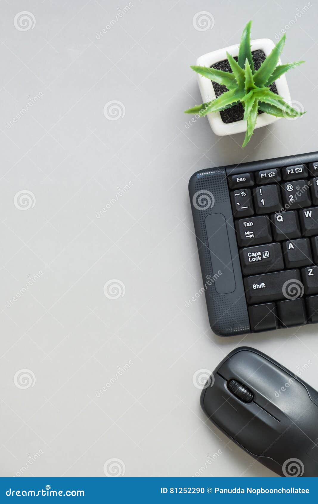 Top View of Computer Keyboard and Mouse Stock Photo - Image of objects