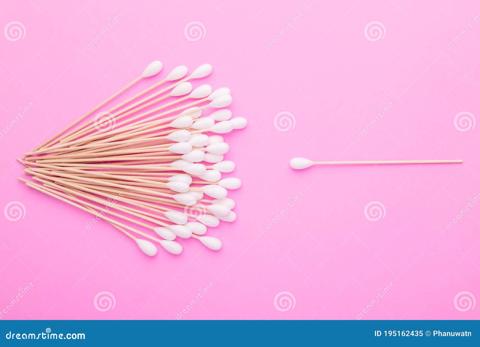 Top View Cotton Bud for Cleaning the Ears on Pink Stock Image Image of buds, medicine 195162435