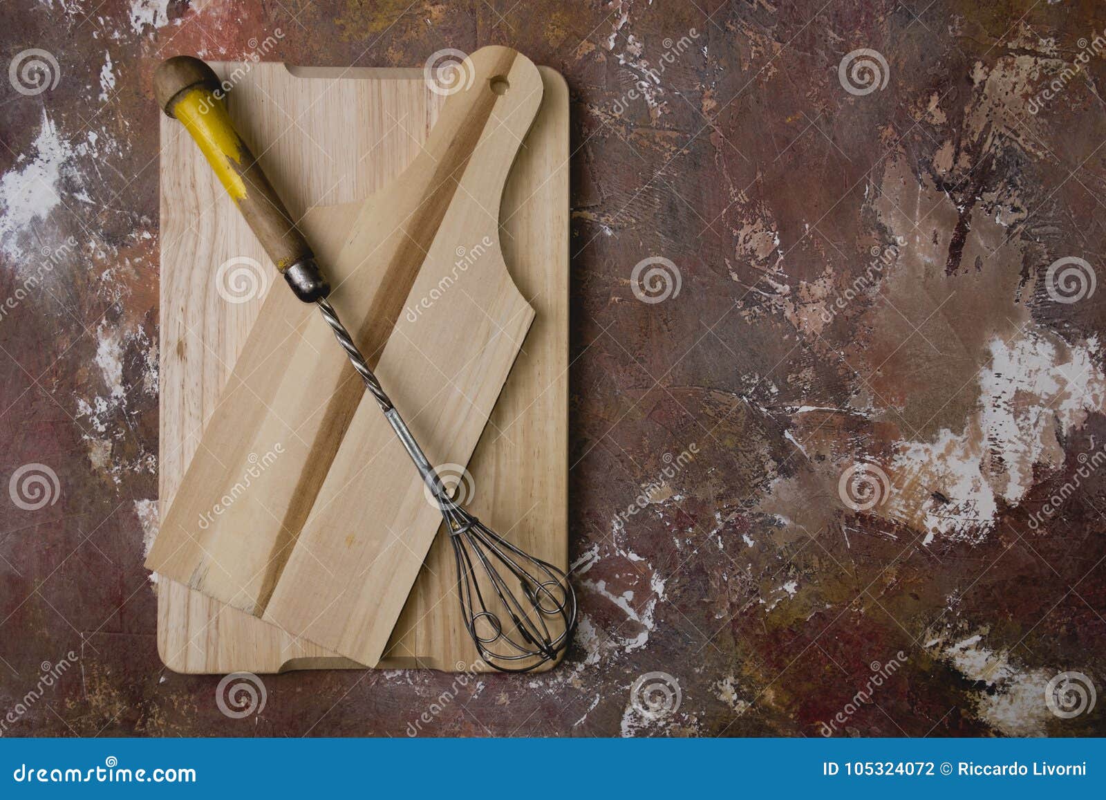 Top View of Cutting Boards and Kitchen Tools Stock Photo Image of household, kitchenware