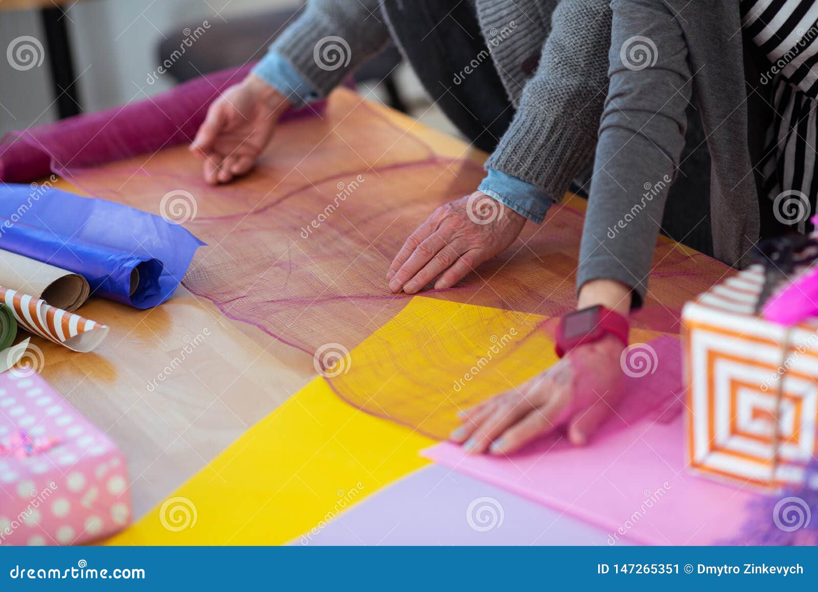 Top View of Decoration Materials on the Table Stock Image Image of pensioners, preparation